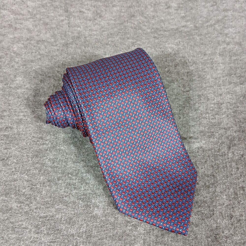 Ivy Crew Neck Tie Mens 3" W 59" L Maroon Handmade Polyester Dress Business